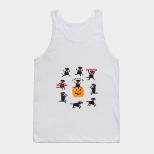 Black Labrador Dog Halloween Tank Top